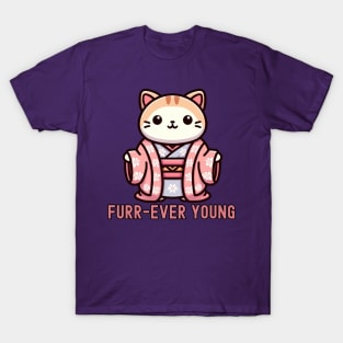 Forever Young Funny cat T-Shirt